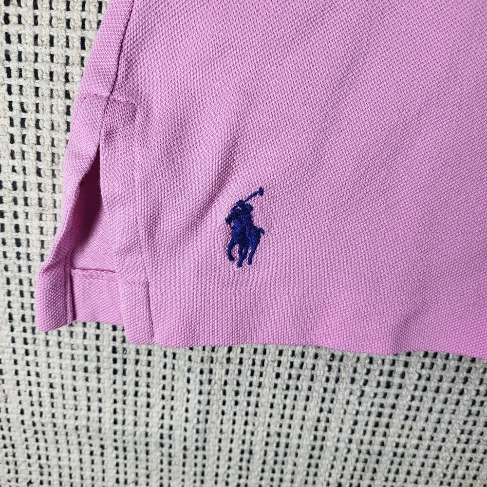 Polo Ralph Lauren Polo Shirt Mens Large‎ Pink Stretch Mesh Chest Pocket Pony